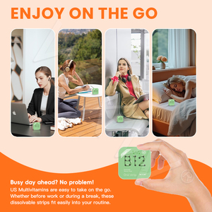 Meilleur prix Premium vitamine B12 bande orale soutien immunitaire et supplément antioxydant dissolvant film B12 à saveur de fruits bonbons - Product Image 4