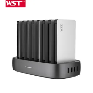 WST usb type c cell phone docking station power bank for restaurant and cafe