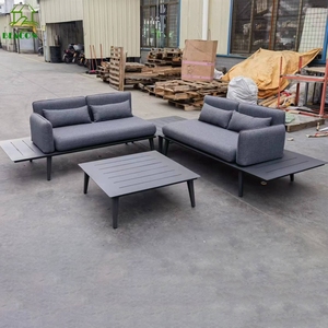 Patio sectionnel en forme de L canapés imperméable loisirs salon mobilier d'extérieur en bois <span class=keywords><strong>jardin</strong></span> canapé ensemble pour <span class=keywords><strong>côté</strong></span> piscine - Product Image 4