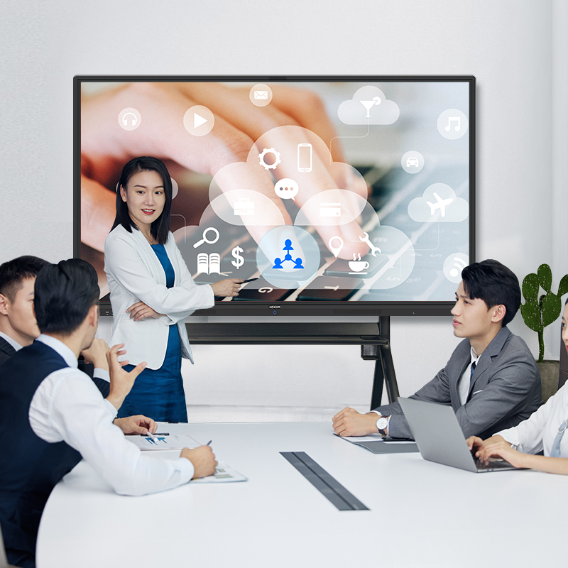 FVASEE 4K Full Hd Display LCD Smart Interactive Board Tempered Glass Multi Points Touch Screen Smart White Board