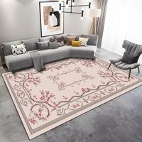 Tapis Turc Géométrique Doux et Tufté Rose Or 0099, Modèle Vintage Palais Royal, Tissé Plat, pour Salon