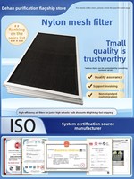 Filtre à charbon actif en maille de nylon pour climatisation centralisée, élément filtrant primaire anti-poussière pour sortie d'air à lamelles