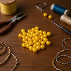 Perles de culture d'Ilan 8 mm 20 g pour la fabrication de bijoux - Product Image 2