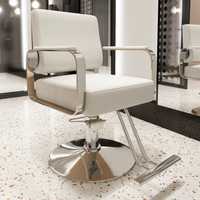 Chaise de barbier en cuir durable de haute qualité, très vendue, avec réglage en hauteur et rotation à 360 degrés pour salon de beauté et salon de coiffure