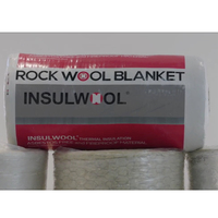 Couverture en laine de roche de basalte INSULWOOL 80kg/m, épaisseur 50-100mm, ignifuge, écologique, isolation industrielle R5.0
