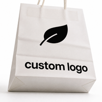 Sac fourre-tout en papier kraft recyclable personnalisé avec poignées en corde de coton, logo et couleur personnalisables pour l'emballage alimentaire