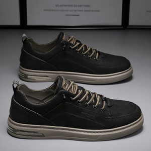 Zapatos de Cuero Informales para Hombre, Calzado Deportivo de Moda Coreana a Juego, Color Blanco Pequeño, Primavera, Novedad - Product Image 1