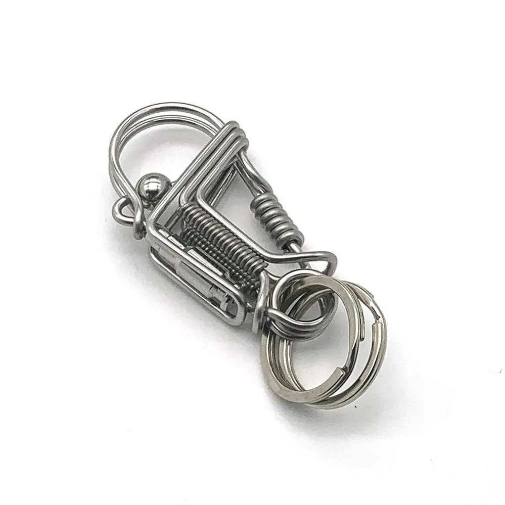 Nouveau Style fait à la main simple fil de laiton porte-clés matériel pousser porte en laiton clé crochet porte-clés