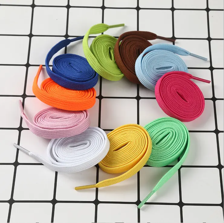 HF 10mm width double-layer thickened 31 colors polyester flat shoe laces suitable for shoes sneakers
