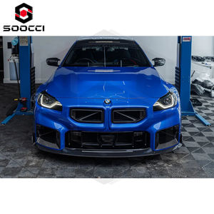 Grille améliorée en fibre de carbone sèche style SQ pour BMW G87 M2 Coupé Grille de radiateur avant Splitter Double <span class=keywords><strong>Kidney</strong></span> Bumper Lip Grill - Product Image 6