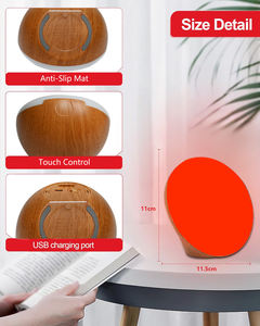 Veilleuse portable pour enfants à 3 couleurs changeantes, 625~630 nm, rouge, ambre, spectre complet, alimentée par batterie, moderne, pour la chambre à coucher, aide au sommeil - Product Image 5