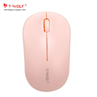 Souris sans fil T-WOLF Q4 de Mouse Factory pour ordinateurs portables, 2.4G, batterie, colorée, abordable pour un usage au bureau
