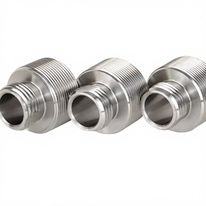 Conector Roscado de Acero Inoxidable de Doble Extremo con CNC para Mecanizado para Tuberías de Alta Presión - Product Image 1