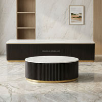 Ensemble complet de meubles de salon et salle à manger de luxe abordable et moderne pour l'Australie : table à manger, tables de buffet, table basse, meuble TV