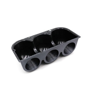 Compteur de voiture Porte-2 "52mm Carbone Noir Triple <span class=keywords><strong>Dash</strong></span> Mount Jauge Pod Compteur Voiture Pod support de Jauge - Product Image 3