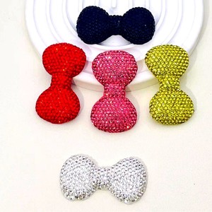 จี้รูปโบว์ประดับเพชรแบบแบน สำหรับงานประดิษฐ์ DIY อุปกรณ์ตกแต่งเคสโทรศัพท์มือถือ - Product Image 1