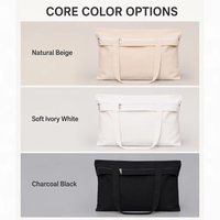 Sac fourre-tout en toile de coton recyclé imprimé sur mesure avec fermeture éclair, logo personnalisé, sac de courses réutilisable, vente en gros