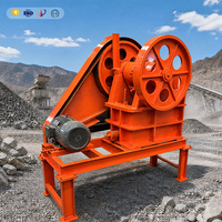 Concasseur à mâchoires diesel PE250x400, petite machine portable avec moteur pour le minerai et la construction, utilisé dans l'exploitation minière et le concassage de pierres