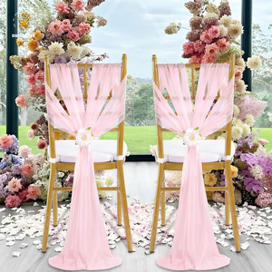 Fundas <span class=keywords><strong>de</strong></span> Silla <span class=keywords><strong>de</strong></span> Chifón para Boda, Decoración <span class=keywords><strong>de</strong></span> Pasillo, Tela para Drapeado, Fundas <span class=keywords><strong>de</strong></span> Silla <span class=keywords><strong>de</strong></span> Tul para <span class=keywords><strong>Fiestas</strong></span>, Ceremonias y <span class=keywords><strong>Banquetes</strong></span> - Product Image 6