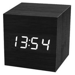 Reloj Despertador LED de Madera, Reloj de Mesa con Control por Voz, Despertador Digital de Madera, Relojes Electrónicos de Escritorio con Alimentación USB - Product Image 3