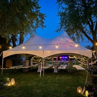 Carpa para Eventos de Alta Resistencia con Estructura de Aluminio de 20x40 pies, Carpa Impermeable para Exteriores, Ferias Comerciales, Jardín, Todo Tipo de Clima, para Alquiler Comercial