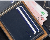 Dompet Lipat Tipis Baellerry Grosir, Dompet Bisnis Pintar Dengan Klip, Dompet Uang Pria Bermerek