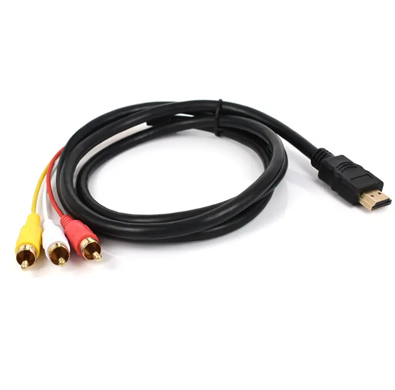 High Quality Audio Cables HDMI Male to 3 RCA Cable AV Convert