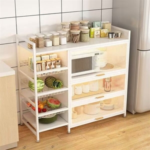 Estantes de cocina, estanterías multiusos para frutas y verduras, armarios domésticos, muebles multifuncionales de pie. - Product Image 4