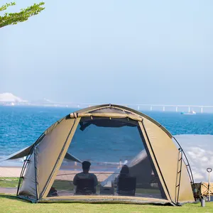 Groothandel Draagbare Luxe Tenten 6 Persoons Glamping Berghiker Tent Waterdicht Grote Tunnel Tenten Kamperen Outdoor Heavy Duty