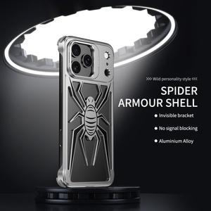Coques de téléphone portable de luxe antichoc en aluminium sans cadre pour <span class=keywords><strong>iPhone</strong></span> 17 <span class=keywords><strong>14</strong></span> 15 16 <span class=keywords><strong>Pro</strong></span> <span class=keywords><strong>Max</strong></span> avec support d'objectif dissimulé - Product Image 3