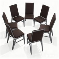Chaise de conférence robuste à structure en fer empilable avec éponge haute densité pour salle de réunion, chaise de banquet