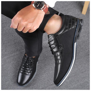 Men PU Leather Shoes Autumn Men's Casual Shoes Breathable <b>Light</b> Weight White Sneakers Driving Shoes <b>Pointed</b> Toe Business Men - Product Image 6