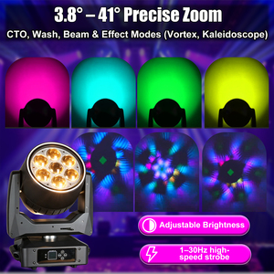 Luz Móvil LED RGBW de 7x60W con Efecto Ojo de Abeja, Zoom, Wash, Beam, Halo, Control de Píxeles, DMX512, Alto CRI 95, para Escenarios, Clubes, DJ, Discotecas y Eventos - Product Image 3