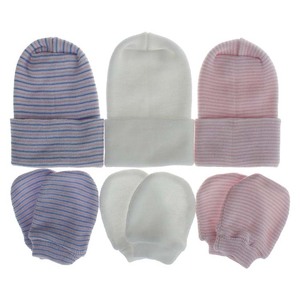 Conjunto de <span class=keywords><strong>gorro</strong></span> y manopla para bebé <span class=keywords><strong>recién</strong></span> <span class=keywords><strong>nacido</strong></span>, gorros de <span class=keywords><strong>Hospital</strong></span>, gorros infantiles, gorrito suave de doble capa para bebé - Product Image 4