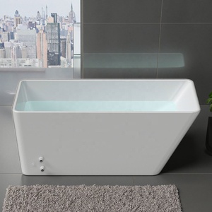 Baignoire autoportante en acrylique à surface solide de style moderne pour maison et hôtel - Product Image 3