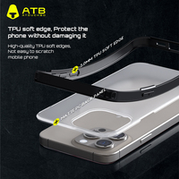 Étui de téléphone transparent en TPU personnalisé par ATB Factory, sublimation, pour 12/11/X/XS Max/ antichoc et étanche, finition miroir