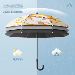 Parapluie pour enfants résistant aux UV 190T avec isolation thermique et protection solaire pour poussettes et tricycles - Ouverture manuelle, diamètre 85 cm - Product Image 3