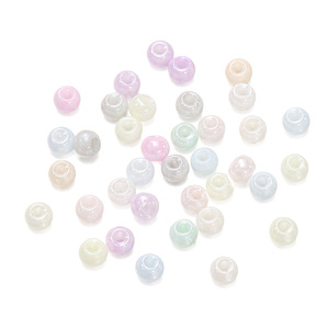 Perles de verre rondes de 4 mm, couleur macaron, pour la fabrication de bijoux, bracelets DIY, accessoires - Product Image 3