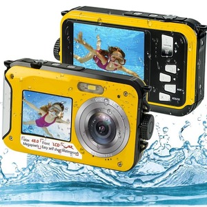 กล้องดิจิตอลใต้น้ำ 48MP หน้าจอคู่ กันน้ำ กล้องดำน้ำ ถ่ายวิดีโอแบบ Full HD - Product Image 1