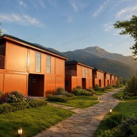 Maison préfabriquée en conteneur à emballage plat avec un design moderne et une garantie d'un an pour les camps miniers et les bureaux
