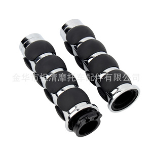 Poignées de guidon de moto Aoran en alliage de zinc noir, universelles, adaptées aux poignées d'assistance au guidon de style rétro Harley - Product Image 3