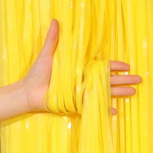 Decoración de fiesta instantánea Linda cortina de flecos gradiente brillo oropel telón de fondo para fotografía de pared de escenario fácil de colgar - Product Image 3