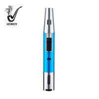 Portable Métal Gonflable Briquet Coupe-Vent Injection Directe Recharge Flamme De Gaz pour BBQ Cigares Laser Logo Cuisine Allumeur Briquets