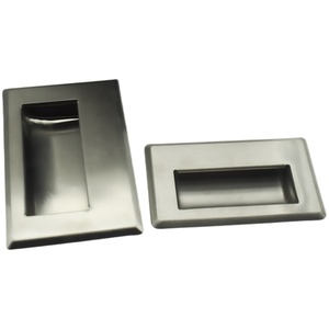 Tirador empotrado de acero inoxidable 304 para puerta corredera y cajón de armario, acabado estriado - Product Image 4