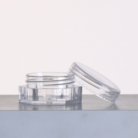 1g 3g 5g 10g Pot de crème carré vide en plastique coloré avec couvercles à vis pour poudre à ongles Récipient de lotion cosmétique
