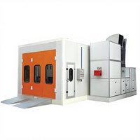 Cabine de peinture automobile de haute qualité avec chauffage électrique et brûleur diesel, flux d'air réglable pour le service de retouche