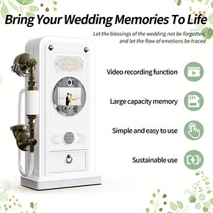 Caméra murale HD 1080P style antique pour <span class=keywords><strong>livre</strong></span> d'or vidéo interactif – Mariage, Anniversaire, Remise de diplôme – Personnalisation OEM du logo – Vente directe usine - Product Image 3
