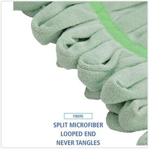 Cabezal de Mopa Húmeda de Microfibra Verde Mediano con Extremos Enlazados Boardwalk BWKMWTMG para Limpieza Comercial - Product Image 3