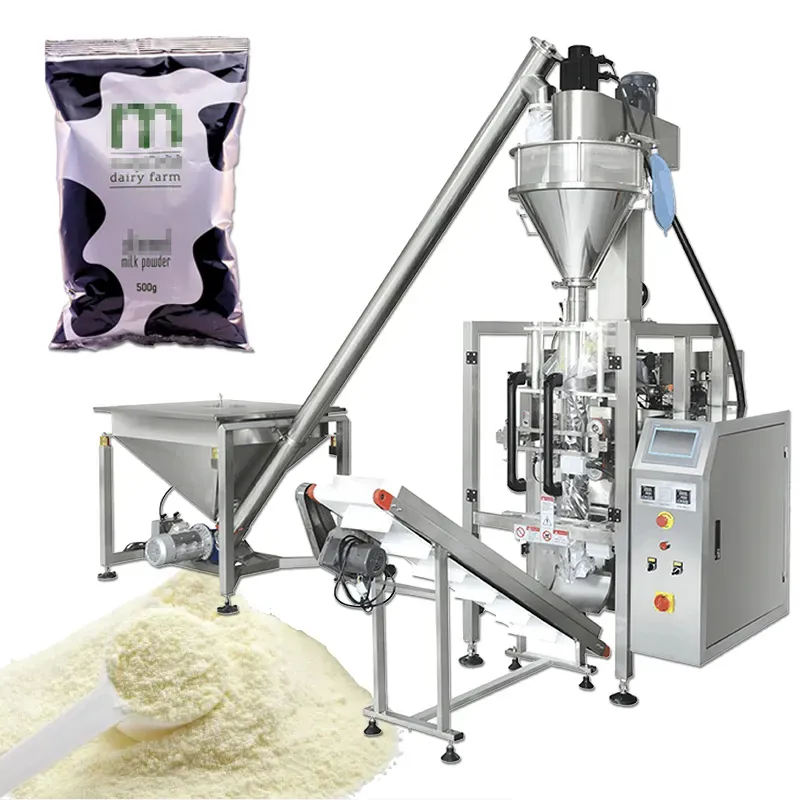 Automatic 50G 500G 1Kg 10Kg power Corn Maize Wheat Flour Pnuts Seed Granule Chips Popcorn Candy Packing Machine With Film Roll