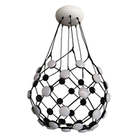 Lustre moderne de luxe en fer avec LED, couvercle en acrylique blanc froid, télécommande, D650MM, éclairage suspendu pour hôtel, salon, villa